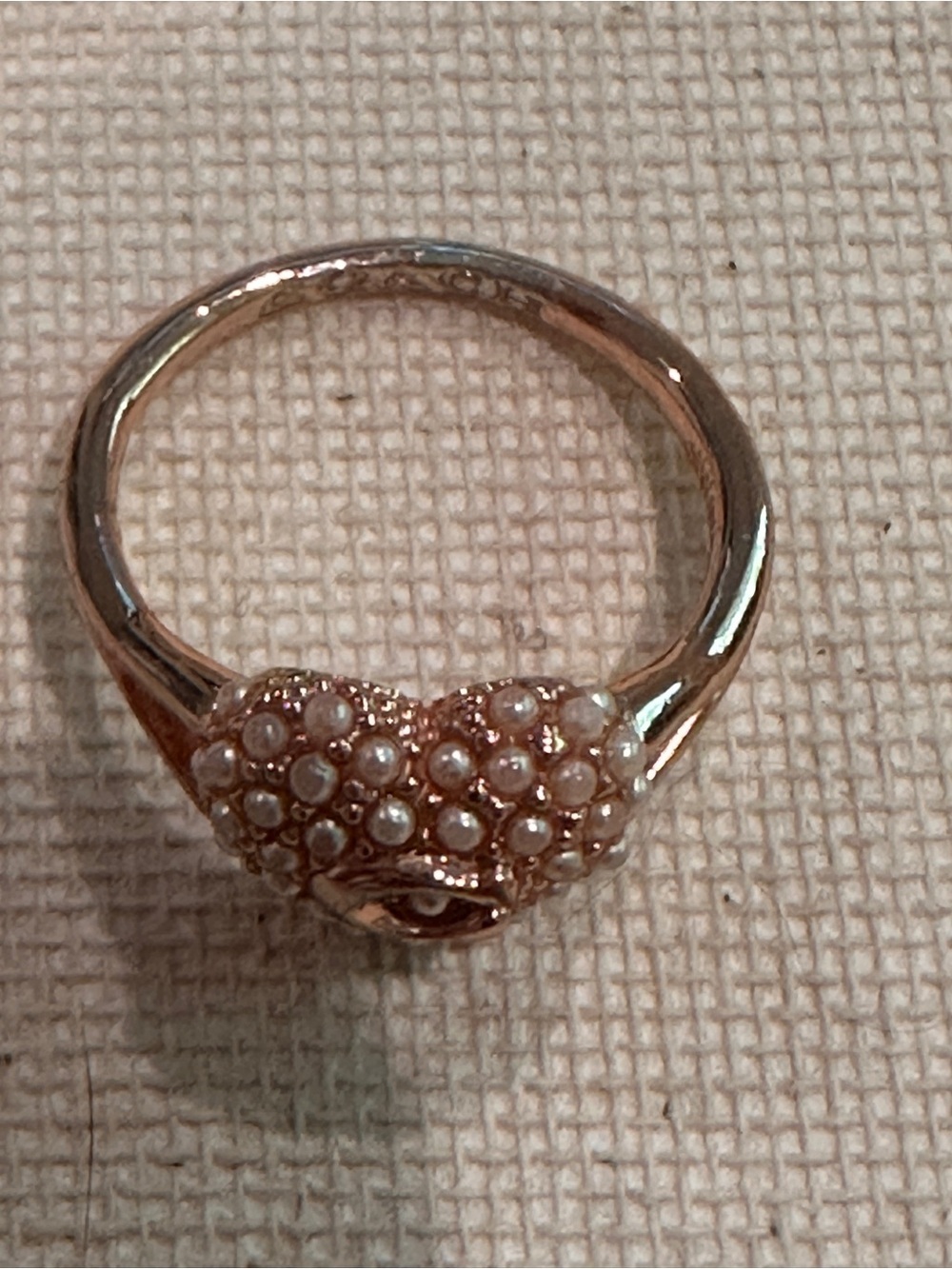 Diamond Cluster Heart Ring in Rose Gold Tone - Picture 6 of 10